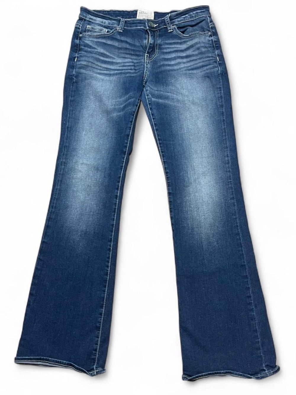 BKE Denim Women's Jeans Payton Bootcut Faded Dark Wash Size 27R (Fits 30x31)